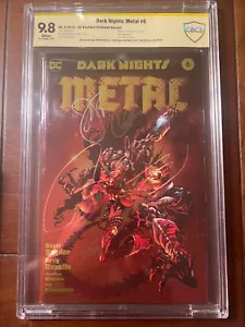 DARK NIGHTS METAL #6 5/18 CBCS 9.8  DC BOUTIQUE VAR SS CAPULLO GLAPION SNYDER - Picture 1 of 4