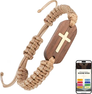 Bible Verse Bracelets Scan Phone, Daily Bible Verse Bracelet with NFC, Jesus, - Picture 1 of 12