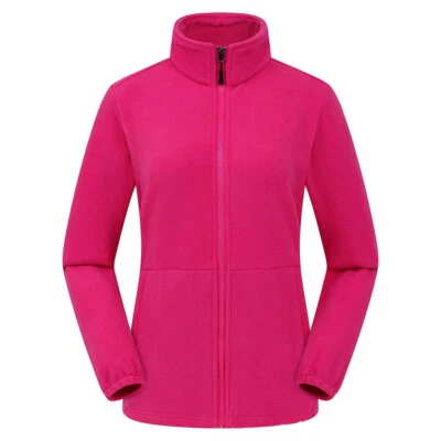 Women Fleece Jacket Full Zip Up Warm Micro Fleece Anti Pill Top Cardigan Jacke ↲ - Image 1 of 4