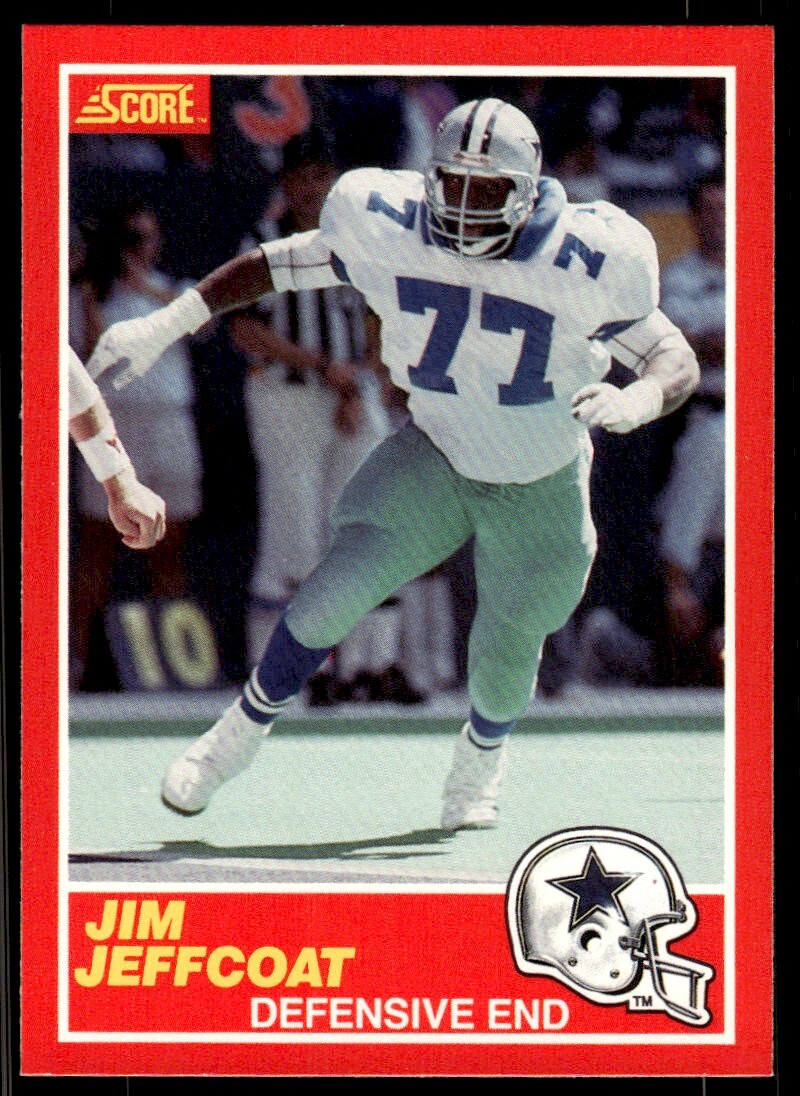 1989 Score Jim Jeffcoat Dallas Cowboys #143