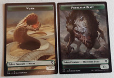 4x Wurm Token - Phyrexian Beast - two-sided token NM Battle for Baldur's Gate