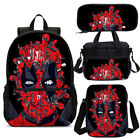 The Deadpool Backpack Set 4Pcs Book Bag Lunch Box Crossbody Bag Pencil Case #2