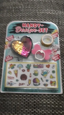 NEU Handy Design Set Glitzerpatch, 25 Sticker ,Handyring und Hashtagtape - Bild 1 von 4