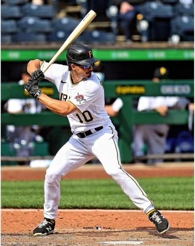 Bryan Reynolds Pittsburgh Pirates Unsigned Prepares to Bat Vertical Photograph Cover