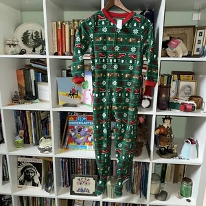 Carter’s Unisex 1 Piece Fair Isle Holiday Fleece, Footed PJs NWT Size 7 - Picture 1 of 6
