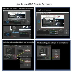 HDMI-compatible to USB Video Capture Card Recorder Game Streaming Video - Afbeelding 1 van 9