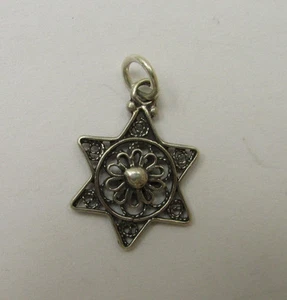  Charm filigrana argento sterling classico stella di David gioielli giudaica tutte le catene - Foto 1 di 3