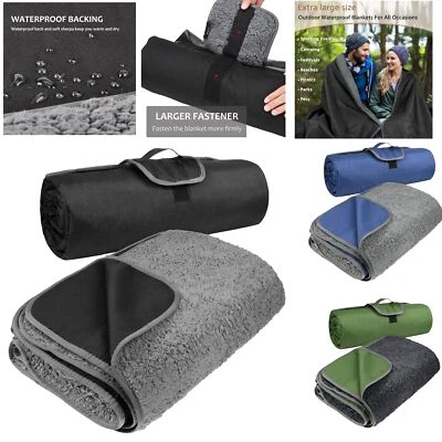 Manta impermeable al aire libre, Sherpa polar estadio alfombra a prueba de viento para barco Foto 1 de 4