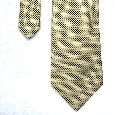 Corbata para hombre Joe Joseph Abboud diseño negro dorado 3,5”x 59” 100 % seda Foto 1 de 4