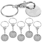 6Pcs Trolley Tokens And Key Rings Shopping Trolley Tokens Shopping Cart Tokens
