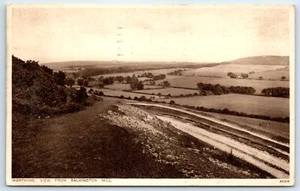 Postcard Worthing Sussex view from Salvington Mill posted 1936 - Picture 1 of 2