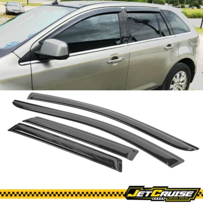 Se adapta a 07-14 Ford Edge 07-15 Lincoln MKX acrílico viseras de ventana protector solar de lluvia 4 piezas Foto 1 de 4