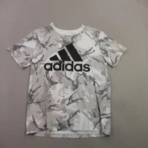Adidas Shirt Boys Medium 10/12 Short Sleeve Casual Crew Neck Lightweight - Picture 1 of 7