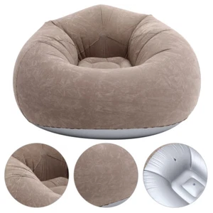 1 Set Sitzsack, Sofa, Liege, Beflockung, PVC, faul, aufblasbares Sofa, Couch, - Bild 1 von 12
