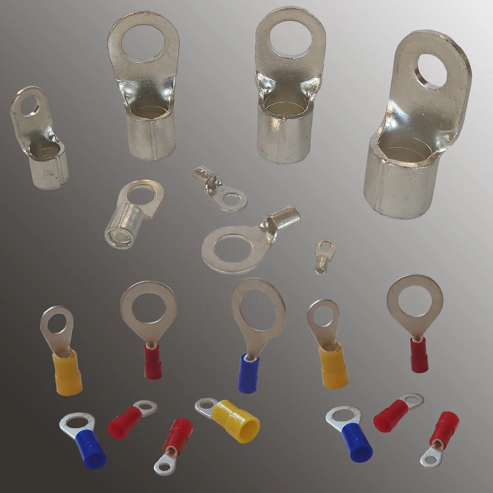 Ringkabelschuhe M3 - M12 0,5 - 95mm² blank unisoliert isoliert Kabelschuhe - Bild 1 von 1