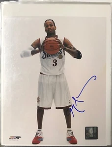 Foto a color autografiada 8x10 vintage de los Philadelphia 76ers (HOF) #3 de Allen Iverson - Imagen 1 de 1