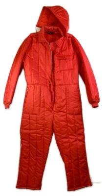 Traje Mono Grande Años 80 Polar Dorado Aislado Rojo Nieve Esquí Invierno EE. UU. Foto 1 de 4
