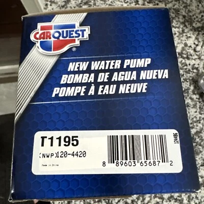 Bomba de agua del motor CARQUEST T1195 (furgoneta Dodge/Chrysler 2008-2010) Foto 1 de 3