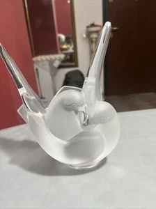 Vaso Lalique France 2 Colombi - Picture 1 of 3