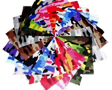 10 10X10 Quilting Layer Cake Squares Kickin Camo Brights- 10 Different-1 Each
