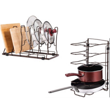 2 Pack Pots and Pans Organizer Kitchen Cabinet Organization Storage Adjustable