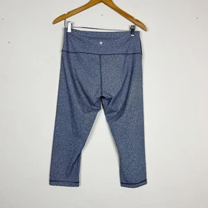 Lululemon Gray Printed Crop Leggings Womens  Size 12 - Picture 1 of 5