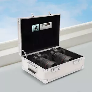 Aluminum Alloy Safe Box Suitcase Storage Box Security Box Lock Cash Money Safety - Picture 1 of 18