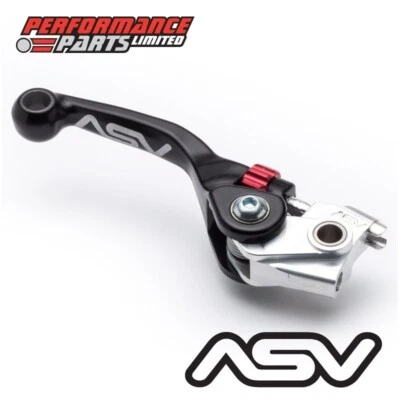 ASV F4 Black Unbreakable Short Front Brake Lever for Honda CRF250 R / RX 2023 - Image 1 of 4