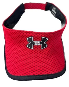 Under Armour Red & Black Golf Classic Logo OSFA Visor cap hat Strapback -NICE! - Picture 1 of 3