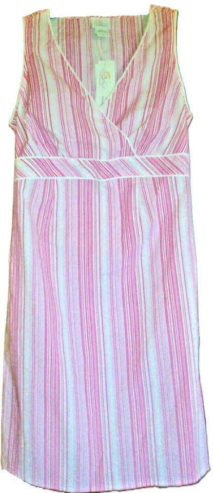 NEW! Womens Oh Baby by Motherhoood Maternity Pink Candy Stripe Tank Dress Size S - Image 1 of 1