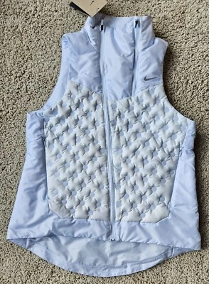 NEW XSmall Women's Nike Therma-Fit ADV Aeroloft Vest Lt. Blue Down Fill Repel - Image 1 of 4