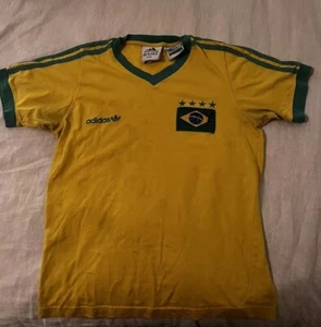 Brasilien Adidas WM Frankreich 98 Official Shirt Trikot Herren Small ohne Löcher - Bild 1 von 7