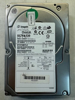 SEAGATE 9V3006-003 ST373307LC 73.4GB 10K RPM Ultra-320 SCSI Hot-Pluggable 80Pin - Image 1 of 4
