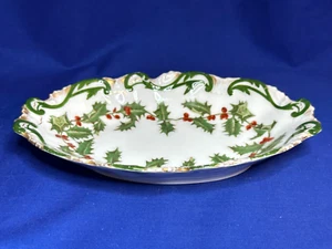 Tressmann & Vogt T&V Limoges Porzellan Stechpalmenmuster Herzschale - Bild 1 von 3