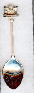 #191) SILVER PLATED TEA SPOON SKIPTON CASTLE YORKSHIRE GATE HOUSE MEDIEVAL UK - Foto 1 di 1