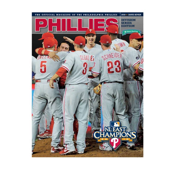 2010 NLDS PHILADELPHIA PHILLIES CINCINNATI REDS PROGRAM ROY HALLADAY NO HITTER  - Image 1 of 1