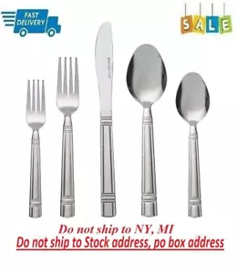 49Pcs Silverware Set Service for 8 Stainless Steel Durable Flatware Set W/ Tray - Picture 1 of 12