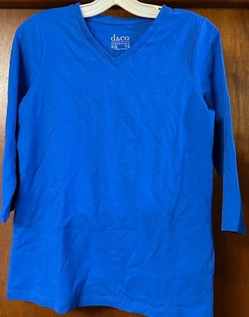 Camiseta deportiva manga 3/4 #2283 Denim & Co. Essentials Perfect talla XXS Foto 1 de 1