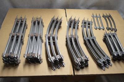 26 Original Lionel “Branded” 027 Model Railroad Tracks. Brown, Black, Grey. VG++ - Image 1 of 4