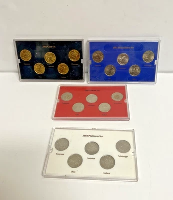 2002 Platinum, Denver, Gold & Philadelphia STATE QUARTER SETS - Image 1 of 4