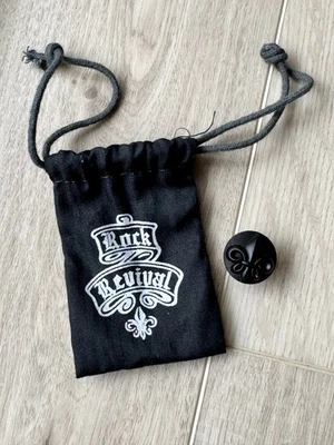 Rock Revival Jeans Fleur De Lis 3/4" Replacement Button Screw on Black w/ Bag - Image 1 of 4