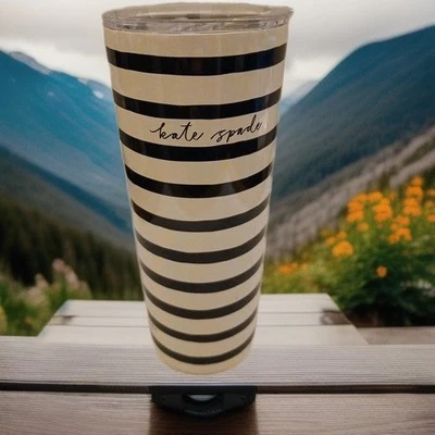 Awesome Blue And White Kate Spade Tumbler With Lid. - Image 1 of 4