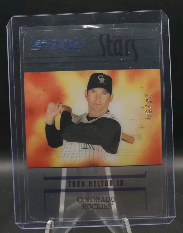 2005 Donruss Studio Todd Helton Studio Stars Acetate 24/50 Colorado Rockies HOF - Image 1 of 3