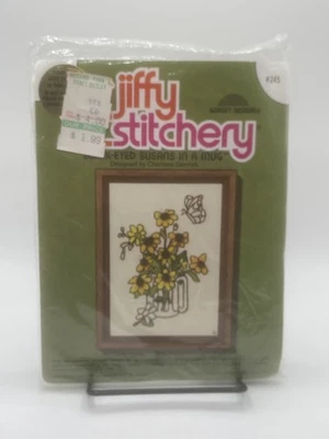 De colección Jiffy Stitchery Ojos Negros Susans en Taza Crewel Bordado Kit Margarita NUEVO Foto 1 de 4