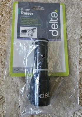 DELTA ALLOY BICYCLE BIKE STEM RAISER RISER BLACK 1 1/8 INCH NEW STILL IN PLASTIC - Image 1 of 2