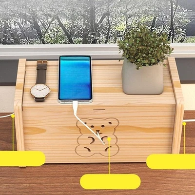 Cable Management Box Power Strip Protector 12.99x6.3x7.09" for Home/Office for - Bild 1 von 4