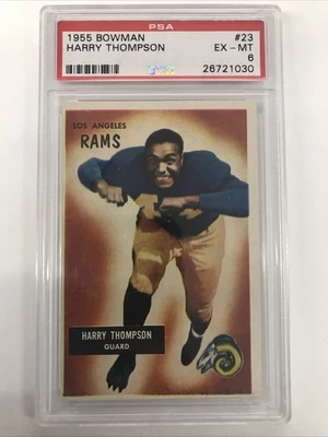 1955 Bowman Football Harry Thompson #23 PSA 6 Los Angeles Rams - TCCCX - Image 1 of 2