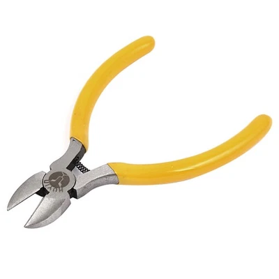 Wire Cable Cutters Nippers Tool Diagonal Cutting Pliers Yellow 115mm Long - Image 1 of 3