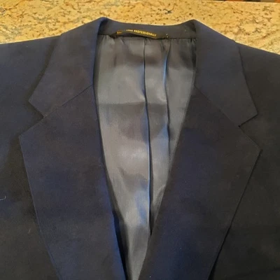 Blazer para hombre, cachemir AZUL OSCURO, sin etiqueta de talla - ver fotos para medidas,   Foto 1 de 4