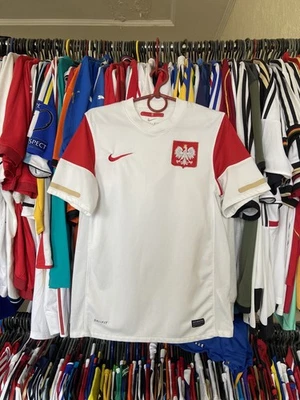POLAND 2010 2011 AWAY FOOTBALL SHIRT SOCCER JERSEY NIKE 376889-105 sz S MEN - Image 1 of 4